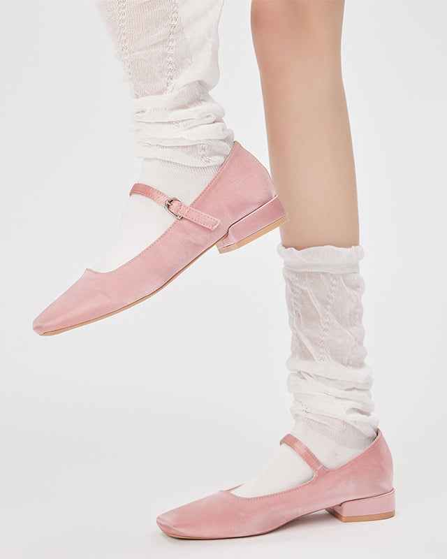 Ballet Fairy Series Women Knee High Cotton Socks Seamless Breathable Soft