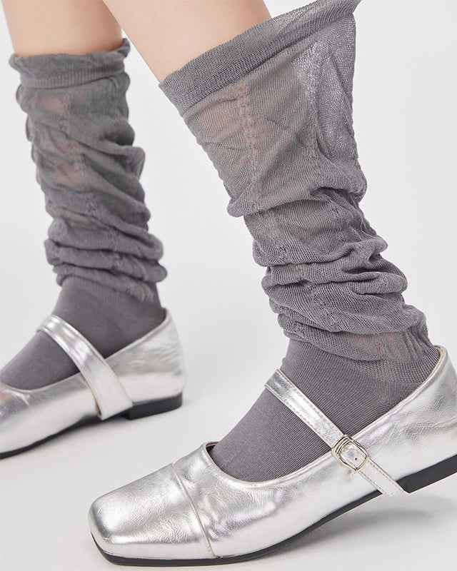 Ballet Fairy Series Women Knee High Cotton Socks Seamless Breathable Soft