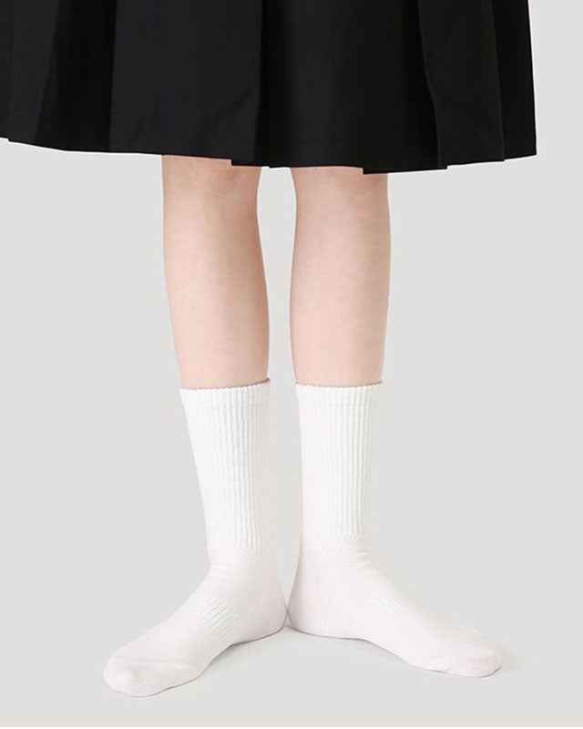 Unisex Couple Cotton Crew Socks Black White Seamless Soft Breathable Casual