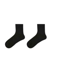 Unisex Couple Cotton Ankle Socks Black White Seamless Soft Breathable Casual