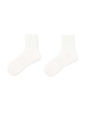 Unisex Couple Cotton Ankle Socks Black White Seamless Soft Breathable