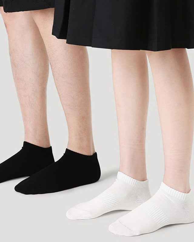 Unisex Couple Cotton No Show Socks Seamless Low Cut Soft Breathable Casual