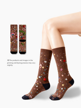 크리스마스 프로스티드 진저브레드 크루 양말 귀여운 홀리데이 스프링클 양말