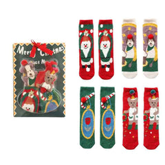 Gift Box Set Women Kids Crew Socks Christmas Cute Thick Fuzzy Warm Soft Socks