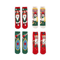 Gift Box Set Women Kids Crew Socks Christmas Cute Thick Fuzzy Warm Soft Socks