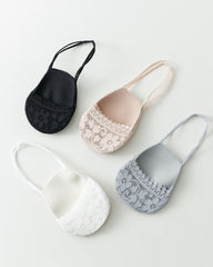 Floral Lace Invisible Slingback Liner Socks