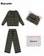 Forest Stripe Hooded Plush Lounge Set