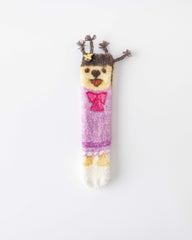 趣味中筒襪子卡通狗系列毛絨舒適保暖室內襪子