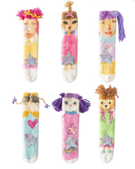 귀여운 크루 양말 만화 강아지 시리즈 보송보송하고 따뜻한 포근한 실내용 양말