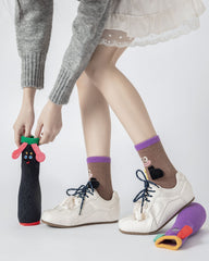 Gift Box Set Adults Kids Crew Socks Funny Big Ears Series Cute Thick