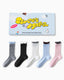 Gift Box Set Ruffle Ribbed Crew Socks