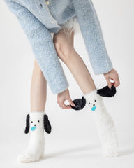 선물 박스 세트 여성 키즈 크루 양말 귀여운 3D 귀 시리즈 재미있는 동물 양말