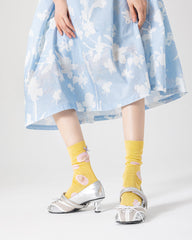 禮盒套裝 女士棉質中筒襪 可愛趣味薄款無縫襪子