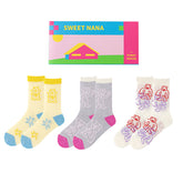 禮盒套裝 女士棉質襪子 薄款休閒可愛趣味無縫襪子