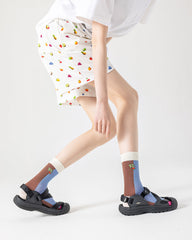 선물 박스 세트 여성 크루 양말 면 귀엽고 재미있는 얇고 통기성 좋은 무봉제