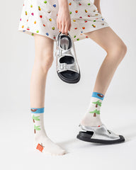 ギフトボックスセット レディース クルー ソックス コットン かわいい おしゃれ 薄手 通気性 シームレス