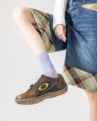 Gift Box Set Women Crew Socks Cotton Cute Thin Breathable Seamless