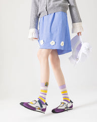 선물 박스 세트 여성 크루 양말 면 얇고 통기성 좋은 귀엽고 재미있는 양말