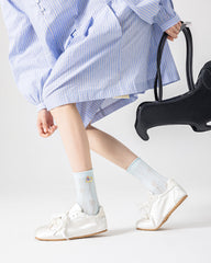 Gift Box Set Women Crew Socks Cotton Thin Breathable Cute Fun Socks