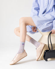 Gift Box Set Women Crew Socks Cotton Thin Breathable Cute Fun Socks