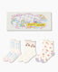 Sweet Bear Gift Box Set Womens Crew Socks Bear Cherry Bow Pattern Sheer Socks - SWEET NANA