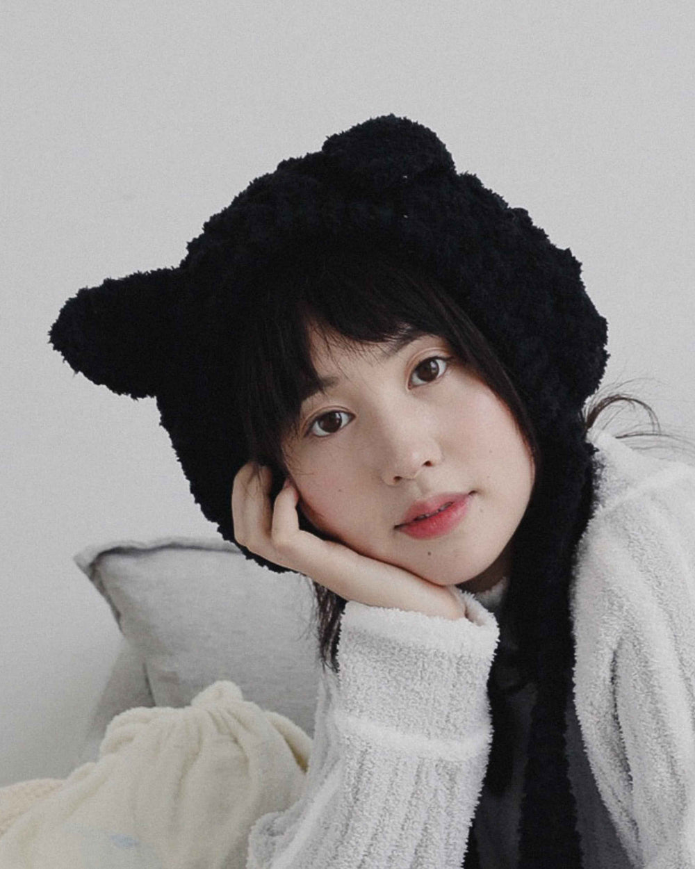 Handmade Coral Velvet Earmuffs 3D Animal Ear Cute Warm Headwear