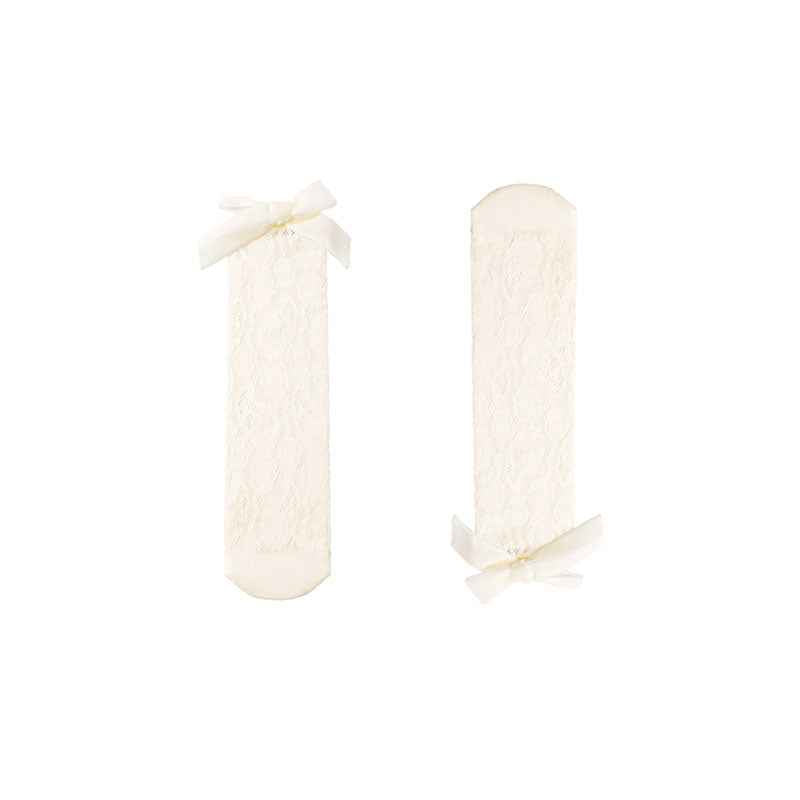 Kids Cotton Crew Socks Lace Bow-Knot Breathable Princess Casual
