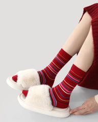 New Year 3 Pack Womens Crew Socks Immediate Wealth Horse Festive Pattern