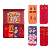 Gift Box Set Women Kids Crew Socks ZHAO CAI JIN BAO New Year Cozy Warm Soft Socks