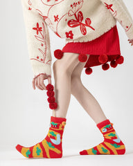 Gift Box Set New Year Good Luck Peanut Socks Combed Cotton Crew