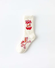 New Year Good Luck Harvest Persimmon Peanut Socks Combed Cotton Crew