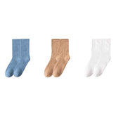 Sweetnana 3-Pack Cozy Crew Socks for Women & Men - Solid Color Fuzzy Socks - Thickened Super Soft Lounge Wear Socks for Unisex Comfort & Winter Stockings