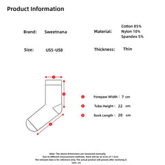 여성용 항균 면 메시 크루 양말 레터링 심리스 소프트