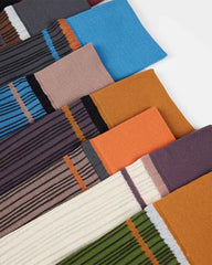 Women Glass Stockings Retro Stripe Contrast Color Seamless Thin Breathable