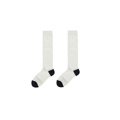 Women Cotton Knee High Socks Solid Color Seamless Soft Breathable