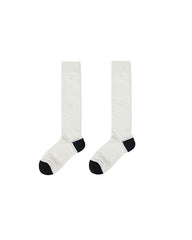 レディース コットン ニーハイ ソックス 無地 カラー シームレス ソフト 通気性