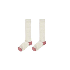 Women Cotton Knee High Socks Solid Color Seamless Soft Breathable