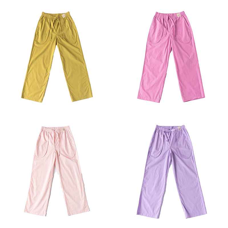 Sweetnana Spring and Summer Light Cotton Women's Home Pants with Cool Feeling, Solid Color, Creative Pockets, Comfortable Fit, Casual Style for Indoor or Outdoor Wear