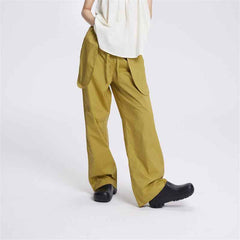 Sweetnana Spring and Summer Light Cotton Women's Home Pants with Cool Feeling, Solid Color, Creative Pockets, Comfortable Fit, Casual Style for Indoor or Outdoor Wear