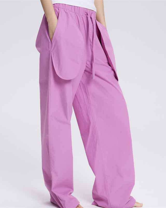 Sweetnana Spring and Summer Light Cotton Women's Home Pants with Cool Feeling, Solid Color, Creative Pockets, Comfortable Fit, Casual Style for Indoor or Outdoor Wear