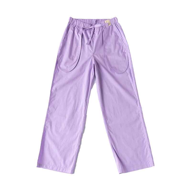 Sweetnana Spring and Summer Light Cotton Women's Home Pants with Cool Feeling, Solid Color, Creative Pockets, Comfortable Fit, Casual Style for Indoor or Outdoor Wear