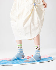 Women Cotton Crew Socks Summer Seaside Kawaii Cute Casual