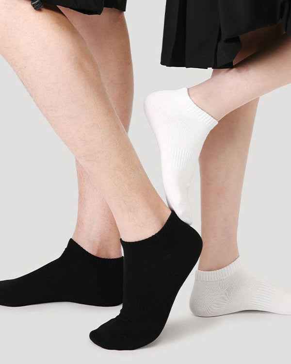 Unisex Couple Cotton No Show Socks Seamless Low Cut Soft Breathable Casual