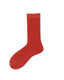 Vibrant Double-Needle Ribbed Cotton Crew Socks