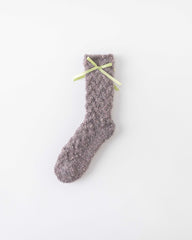 女款中筒襪子Canelé系列毛絨保暖舒適室內襪子