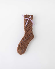 女款中筒襪子Canelé系列毛絨保暖舒適室內襪子