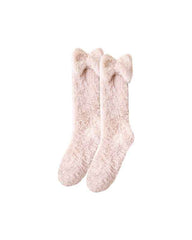 Sweetnana Cozy Knee High Socks for Women – Super Soft, Fuzzy, and Thickened Warm Socks, Perfect for Lounge Wear and Winter Stockings
