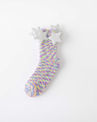 女款中筒襪子夢幻花園系列毛絨保暖舒適室內襪子