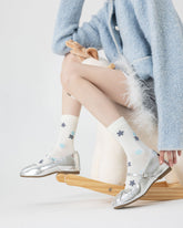 Women Crew Socks Fluffy Dog Series Cotton Cute Embroidery Casual Socks