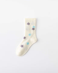 여성 크루 양말 푹신한 강아지 시리즈 면 귀여운 자수 캐주얼 양말